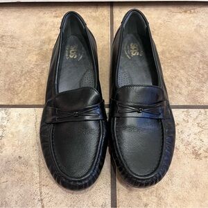 SAS EAISER Slip On Comfort BLACK LEATHER Loafer SHOES 9.5